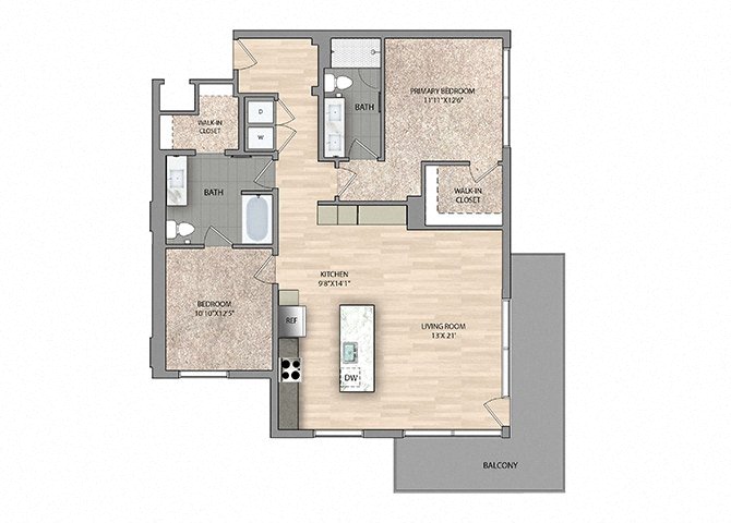 Floor plan layout diagram for B3